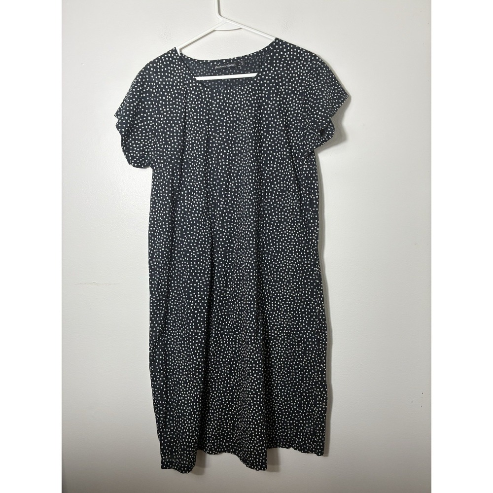 Black & White Polka Dot Short Sleeve Mini Dress